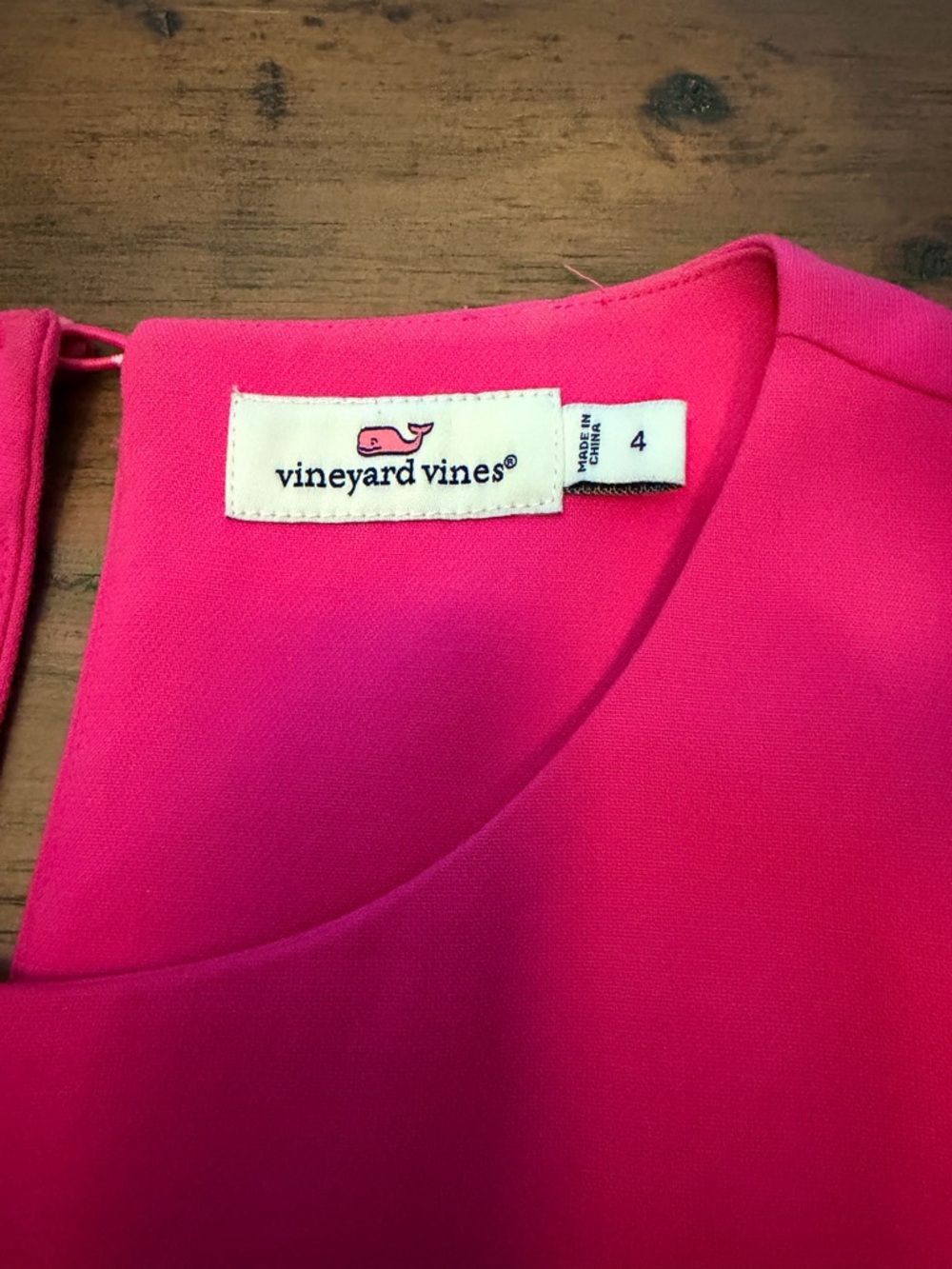 Pink Graduation Dress Fit & Flare with Pockets | Vineyard Vines | Size 4 - Picture 4 of 12
